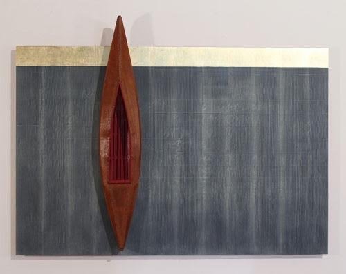 image 01_david-ruddell-_a_blackboard_gold_strip_boat_with_red_interior_2015_46in_x_60in_x_5in_painted_fir_canvas_22_carat_gold_leaf-jpg