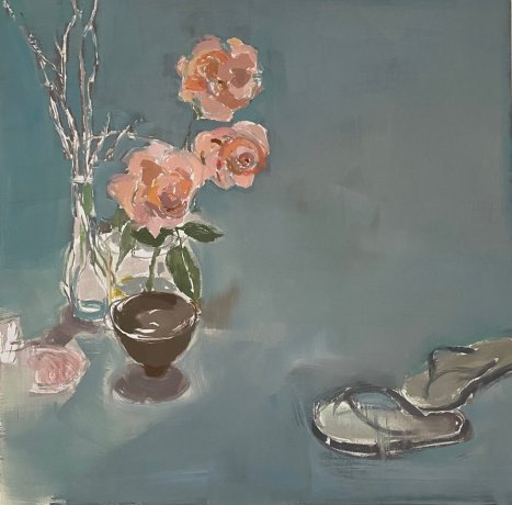 image 01_kirklin-roses-and-flip-flops-32-x-32-oil-on-linen-2019-jpeg